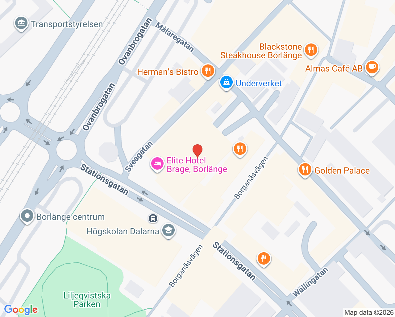 Karta till Audika Borlänge