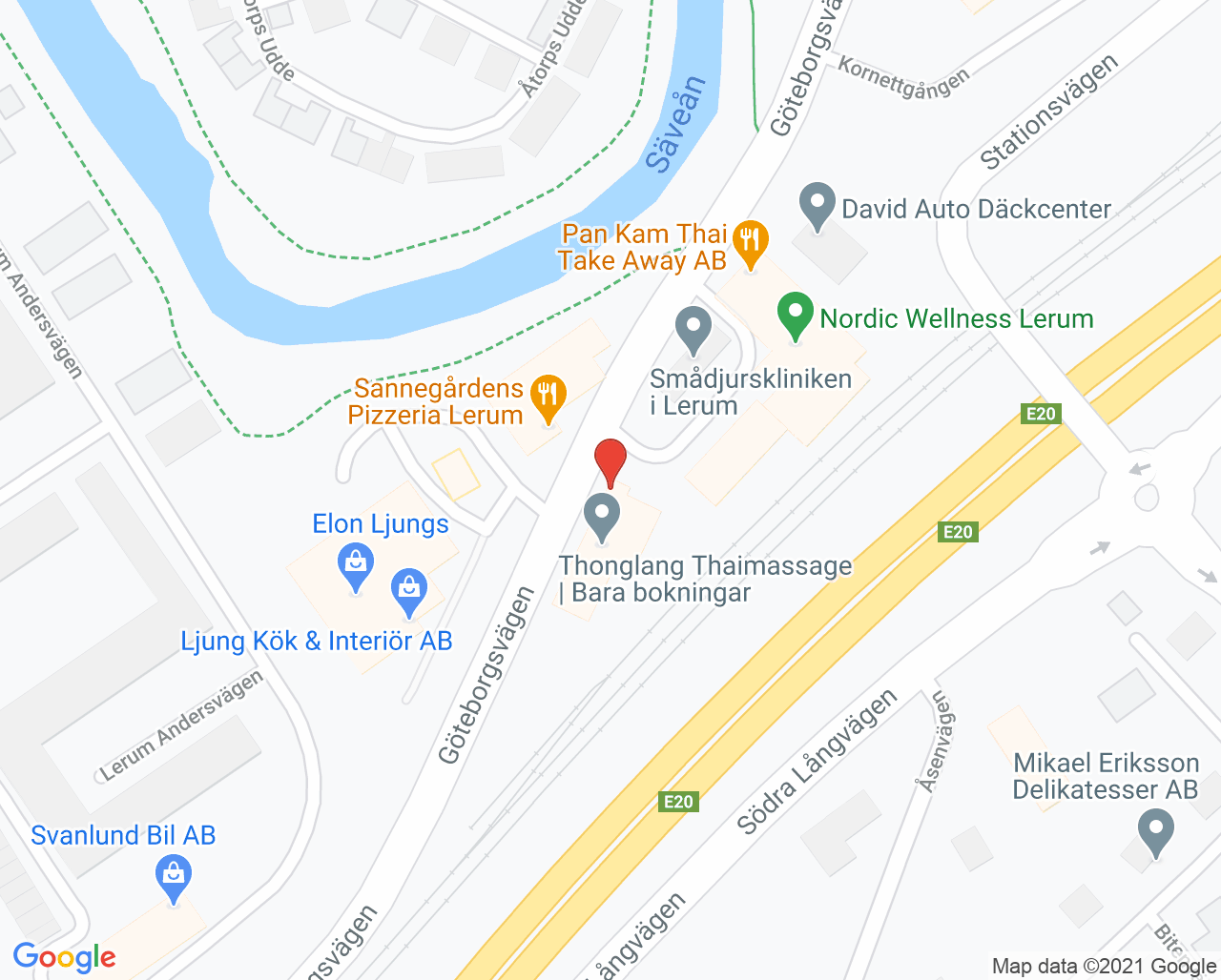 Karta till Folktandvården Lerum, Lerum