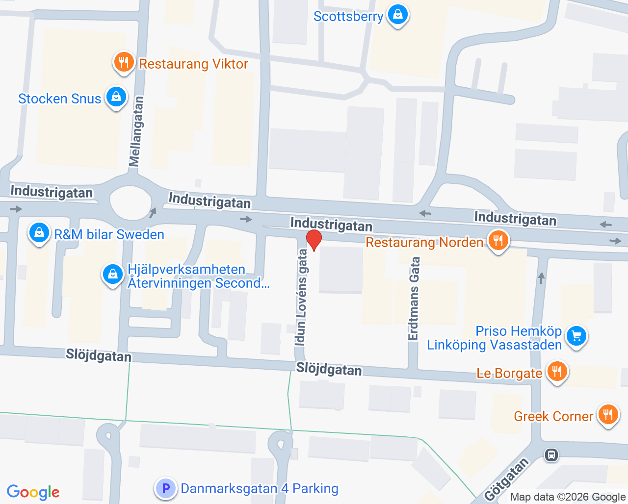 Karta till Capio Vårdcentral Vasastaden, Linköping