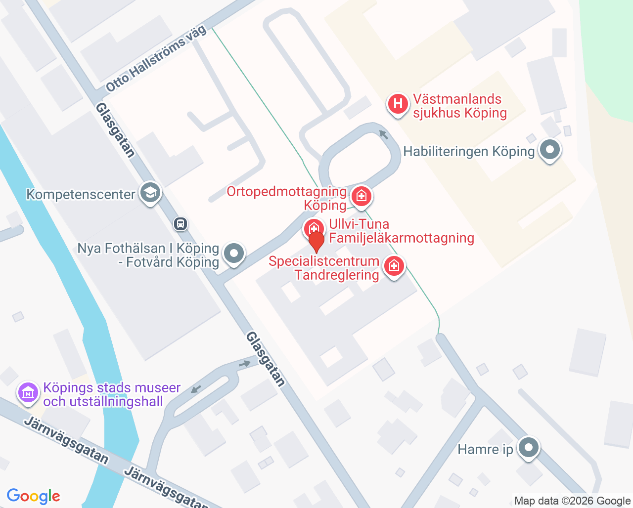 Karta till BUP Köping