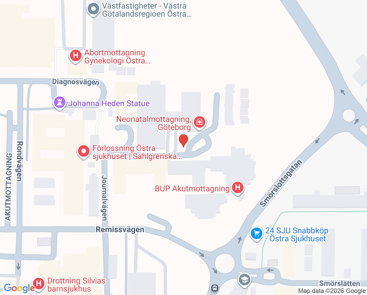 Karta till Avdelning 301, Göteborg