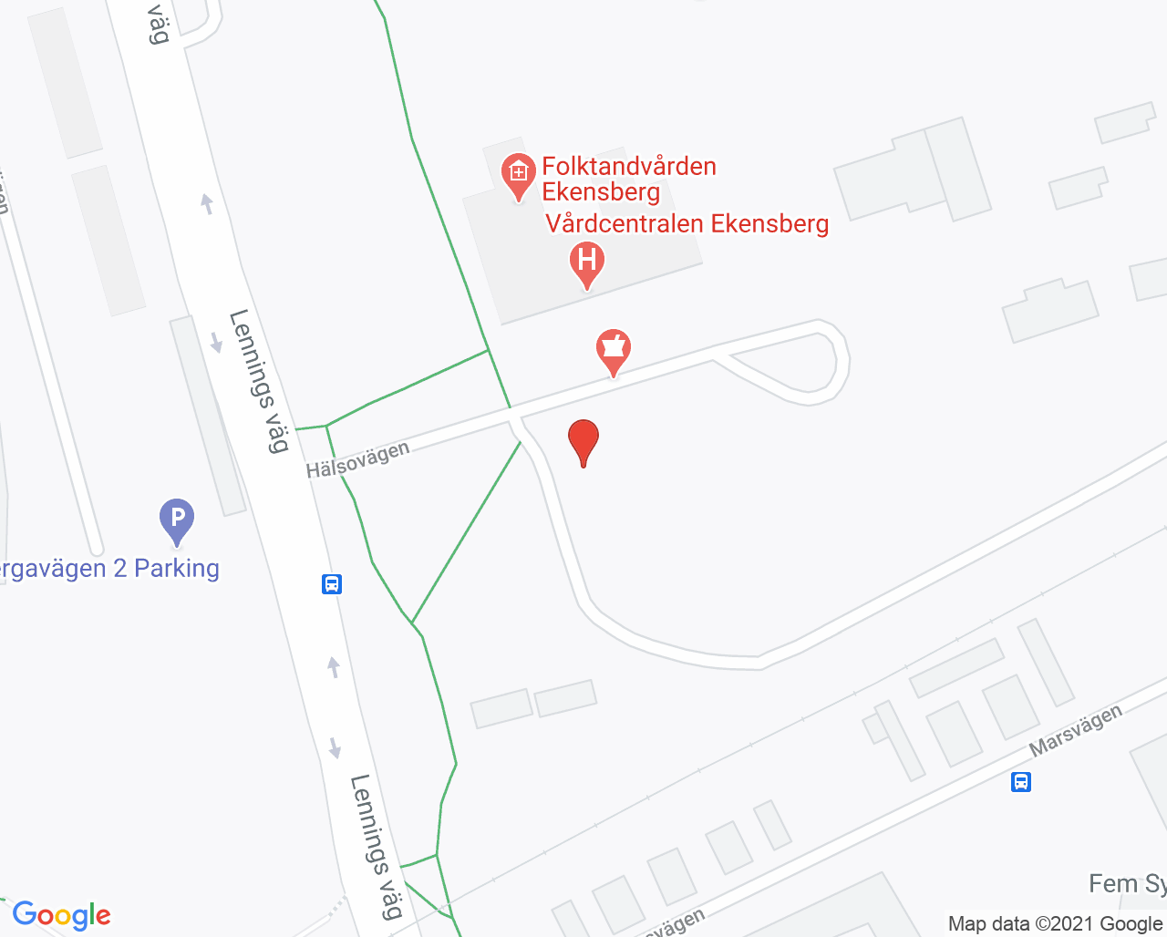 Karta till Habiliteringsmottagningen Nyköping, Nyköping