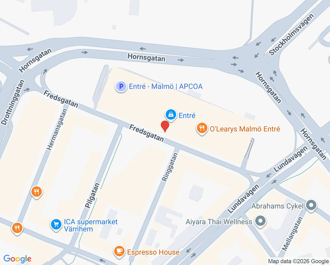Karta till Evidia Malmö Entre Röntgen