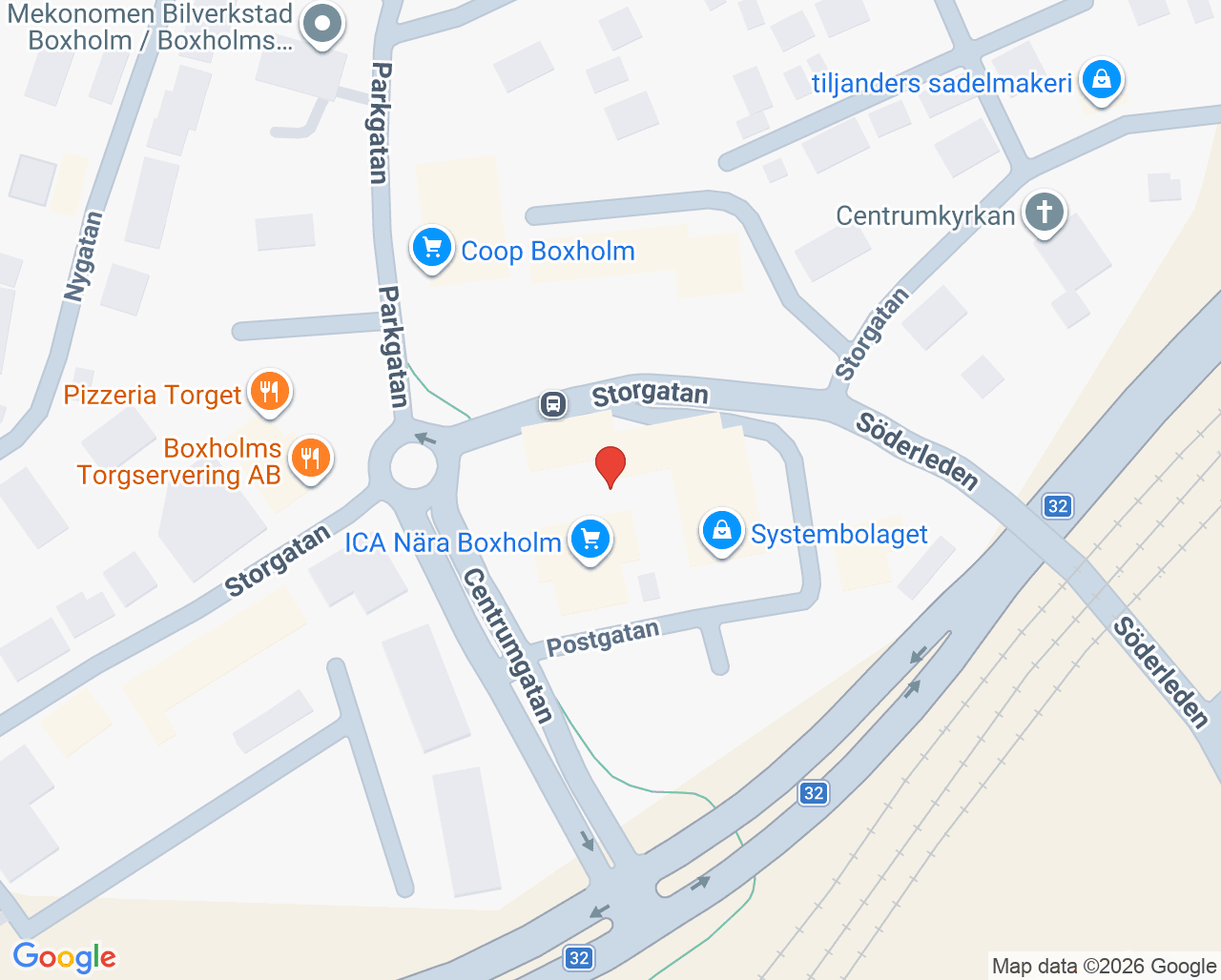 Karta till Barnavårdscentralen, Vårdcentralen Boxholm