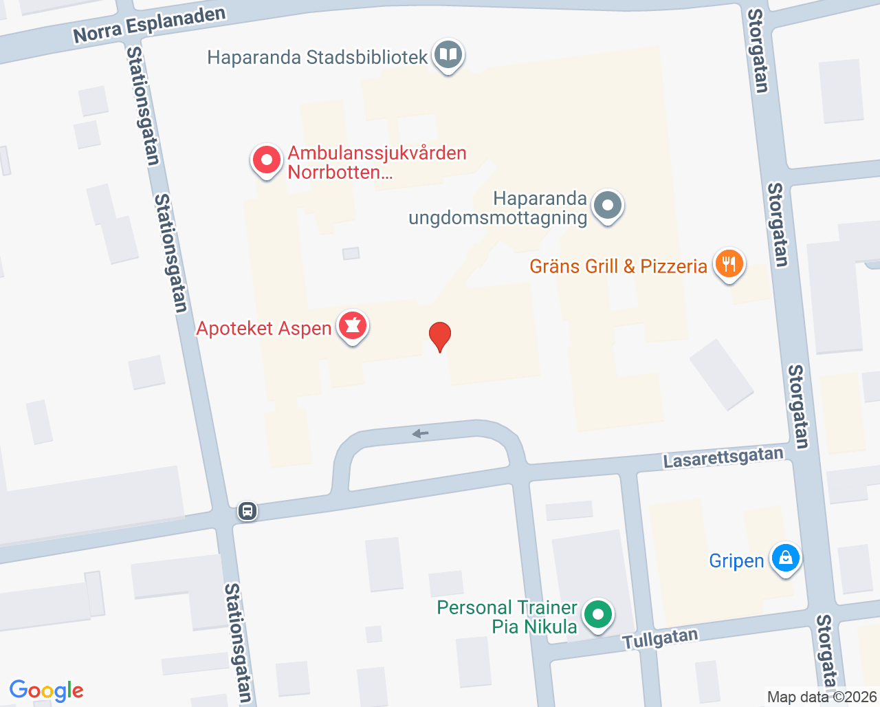 Karta till Folktandvården Haparanda