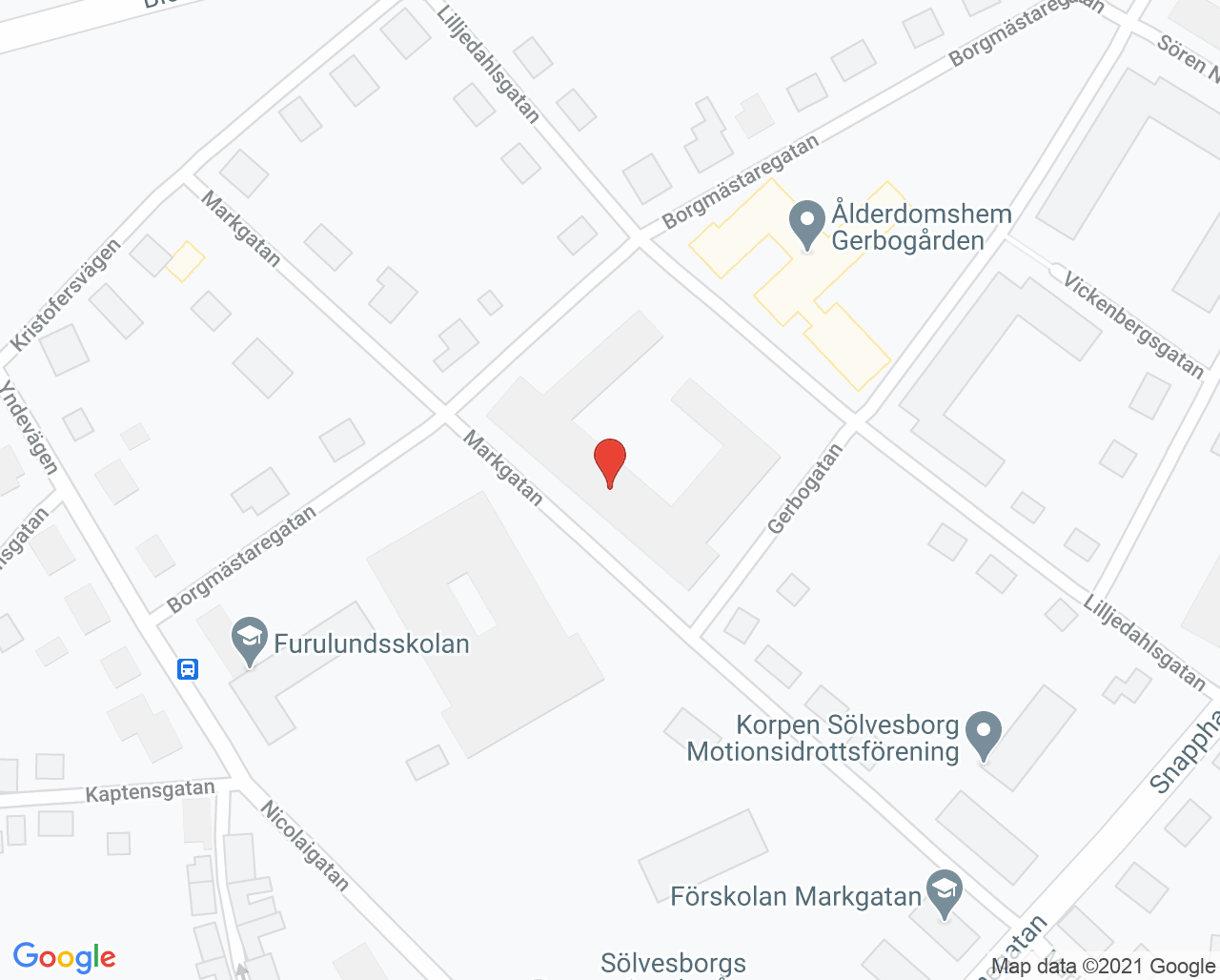 Karta till Barnmorskemottagning Sölvesborg