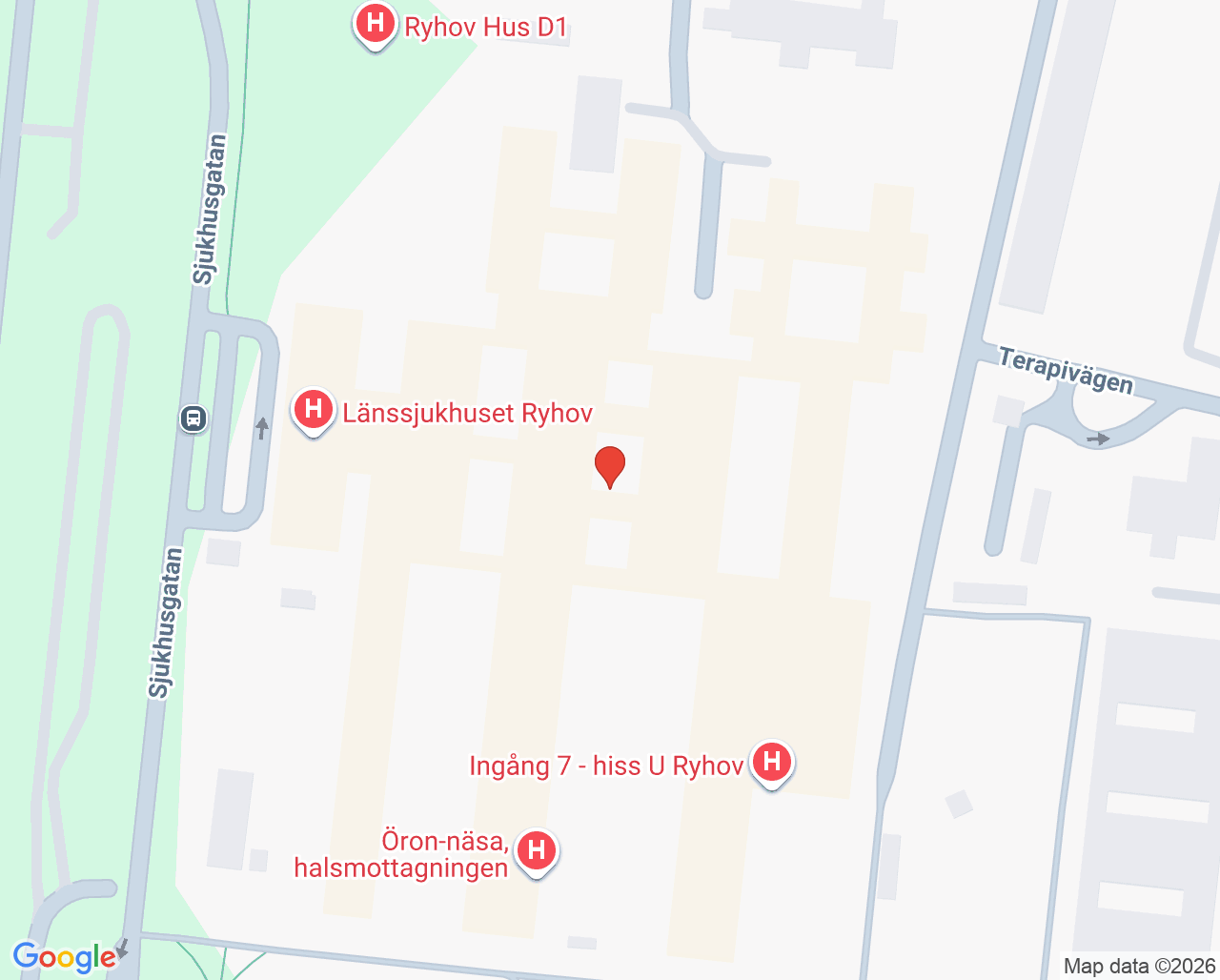 Karta till Kvinnoklinikens mottagning Länssjukhuset Ryhov