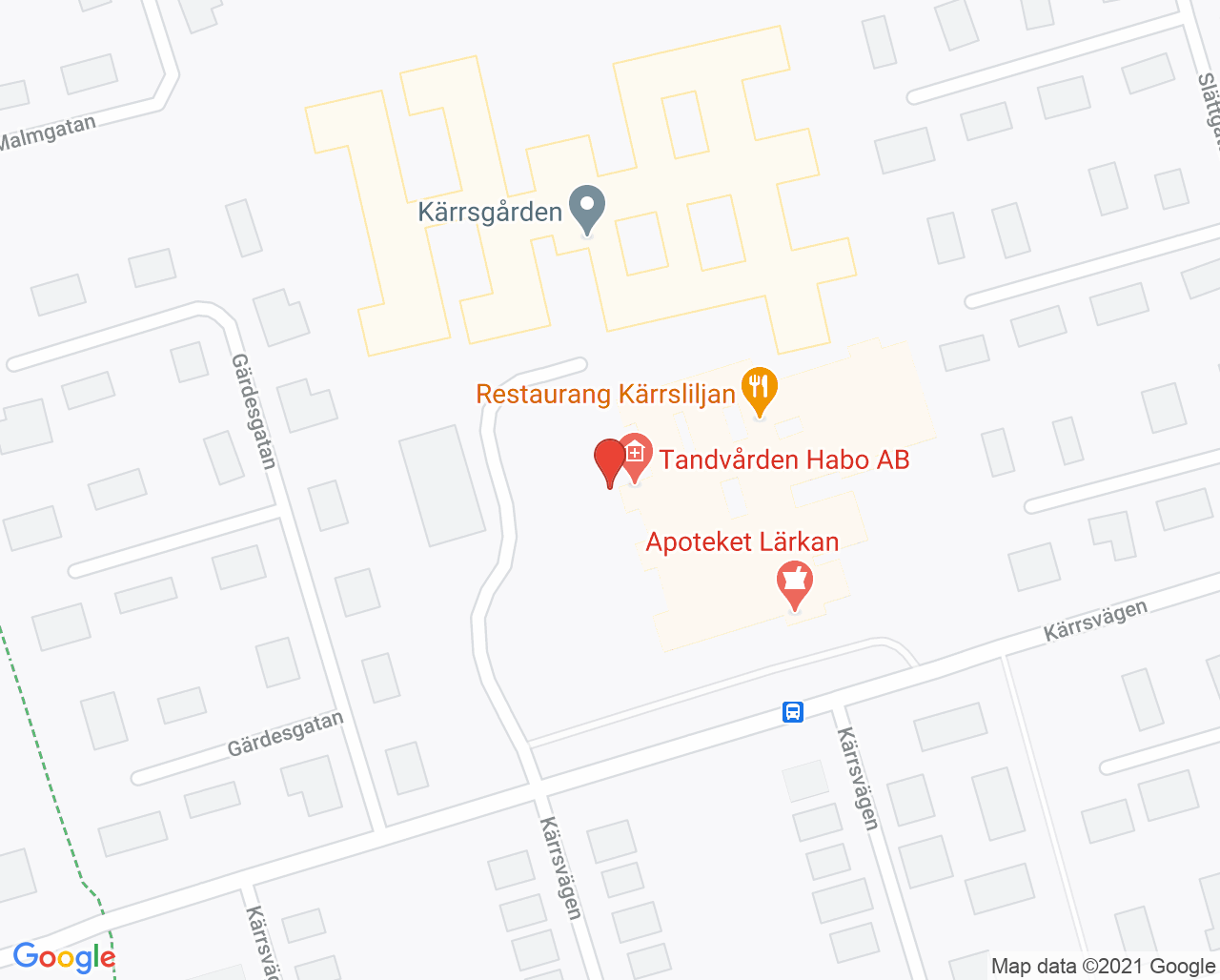 Karta till Tandvården Habo AB, Habo