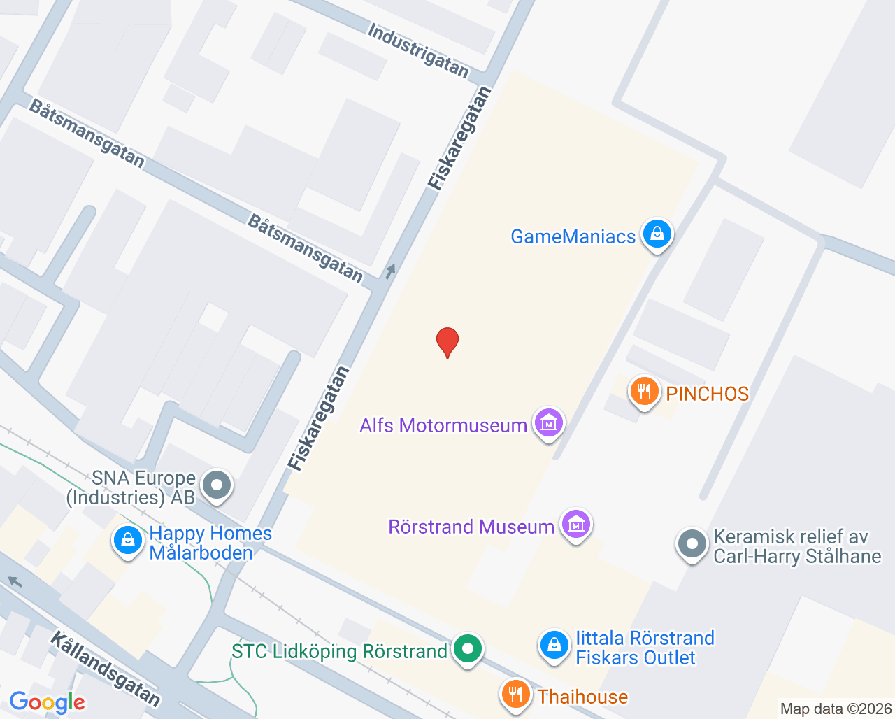 Karta till Hamnstadens Vårdcentral, Lidköping
