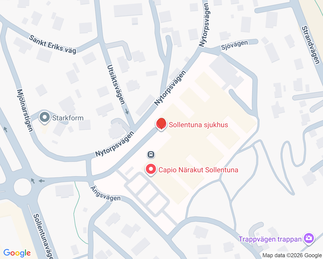 Karta till SPSV Sollentuna Capio avd 82, Sollentuna