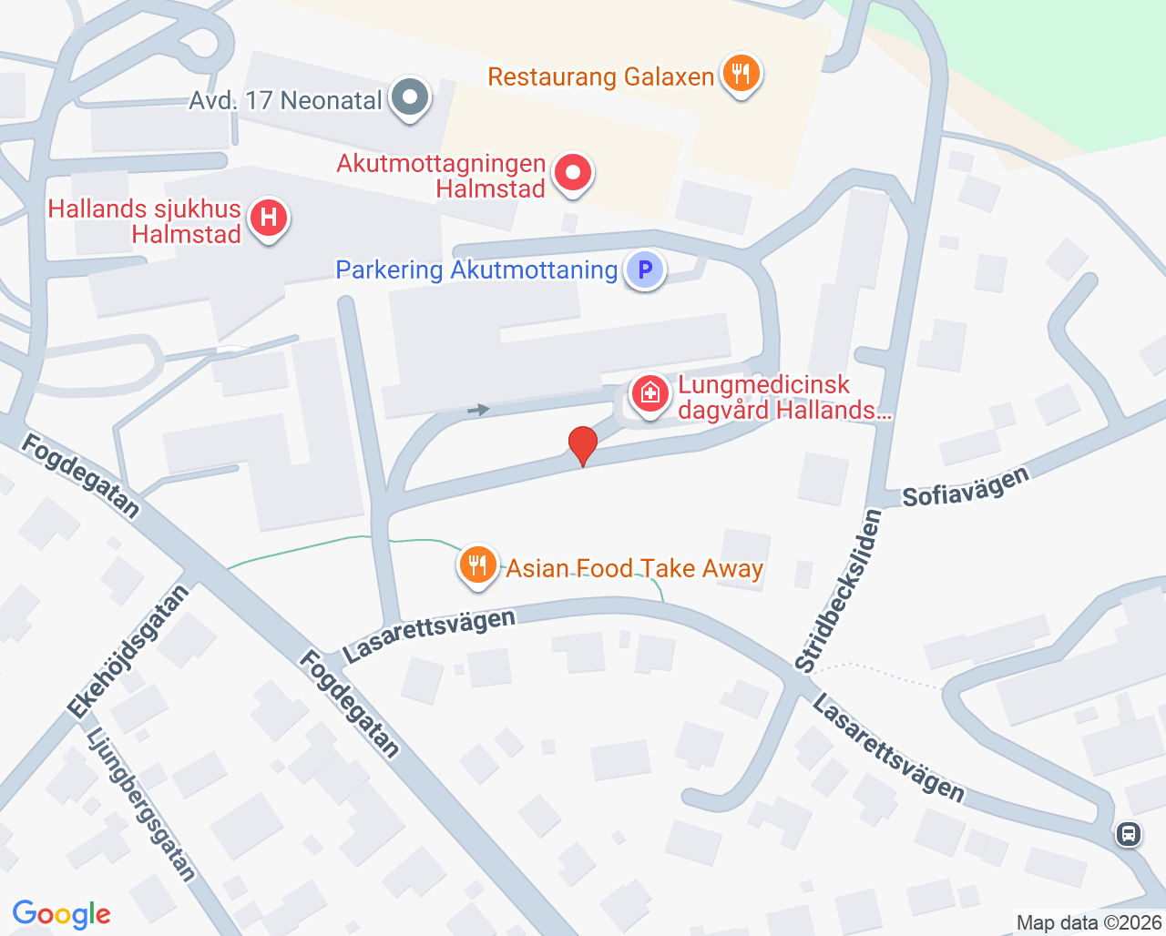 Karta till Syncentralen Halmstad