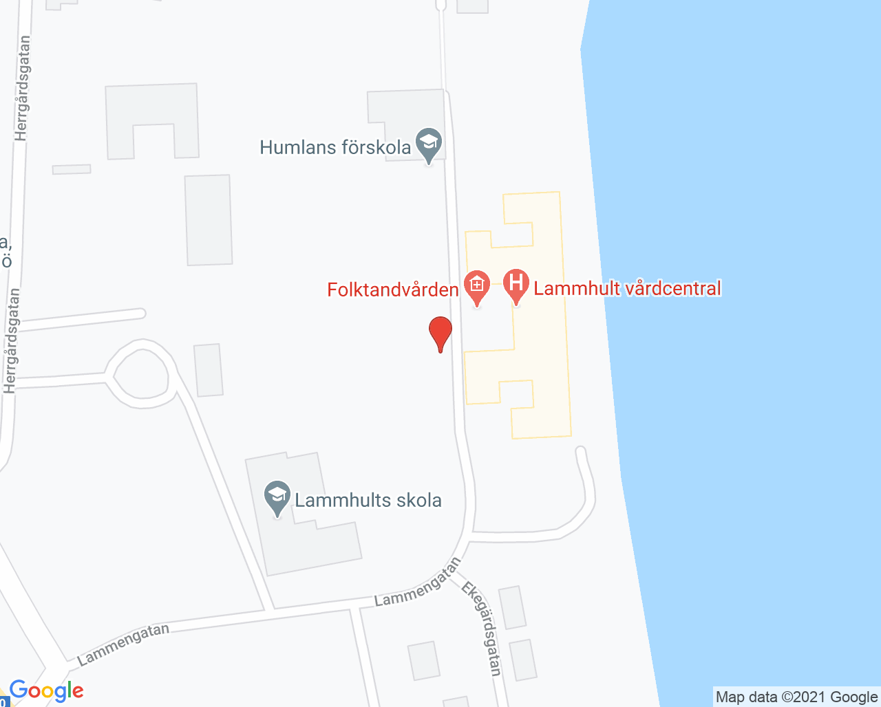 Karta till Folktandvården Lammhult, Lammhult