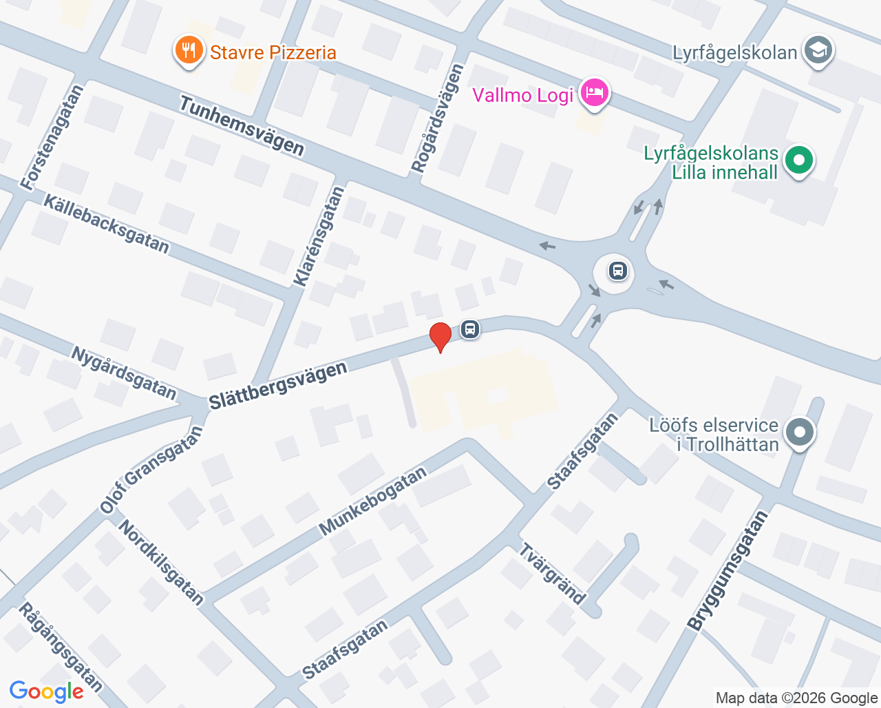 Karta till Medpro Clinic Stavre Vårdcentral