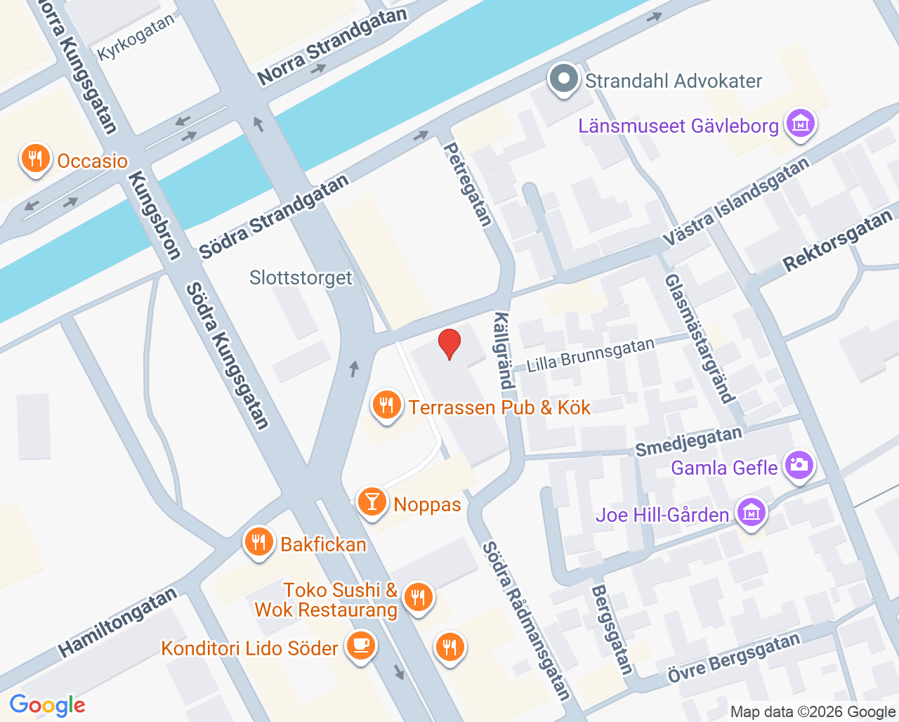 Karta till Specialisttandvård Pedodonti Gävle