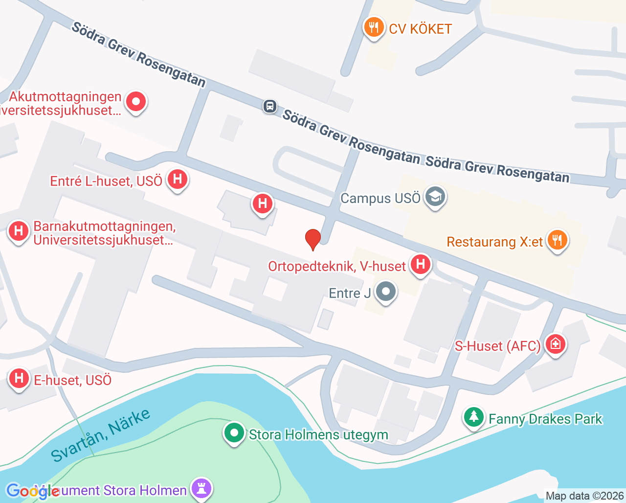 Karta till Beroendecentrums LAROmottagning Örebro, Örebro