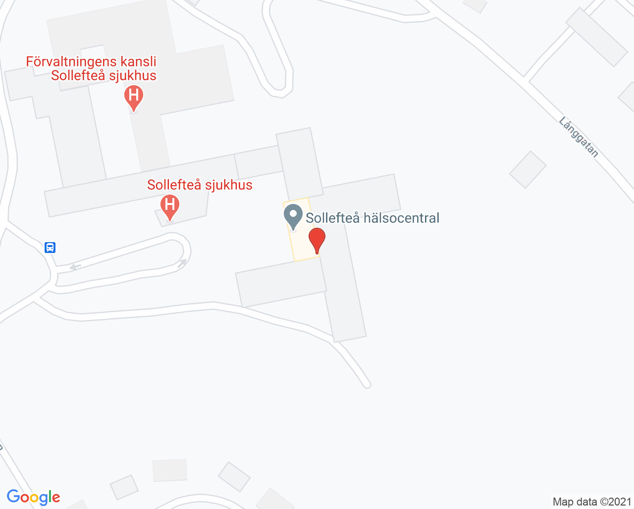Karta till Intensivvårdsavdelning Sollefteå