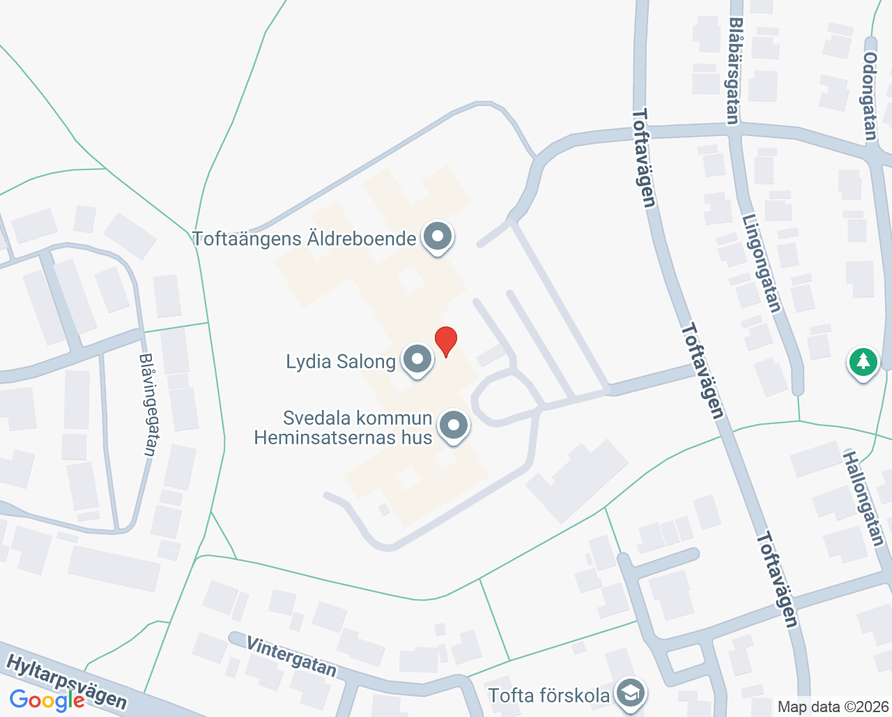 Karta till Sveakliniken i Svedala