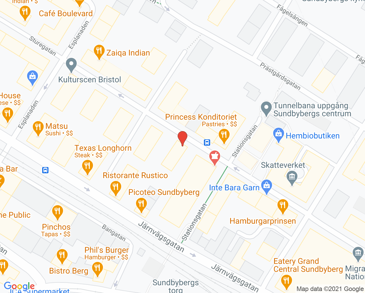Karta till Synsam Sundbyberg