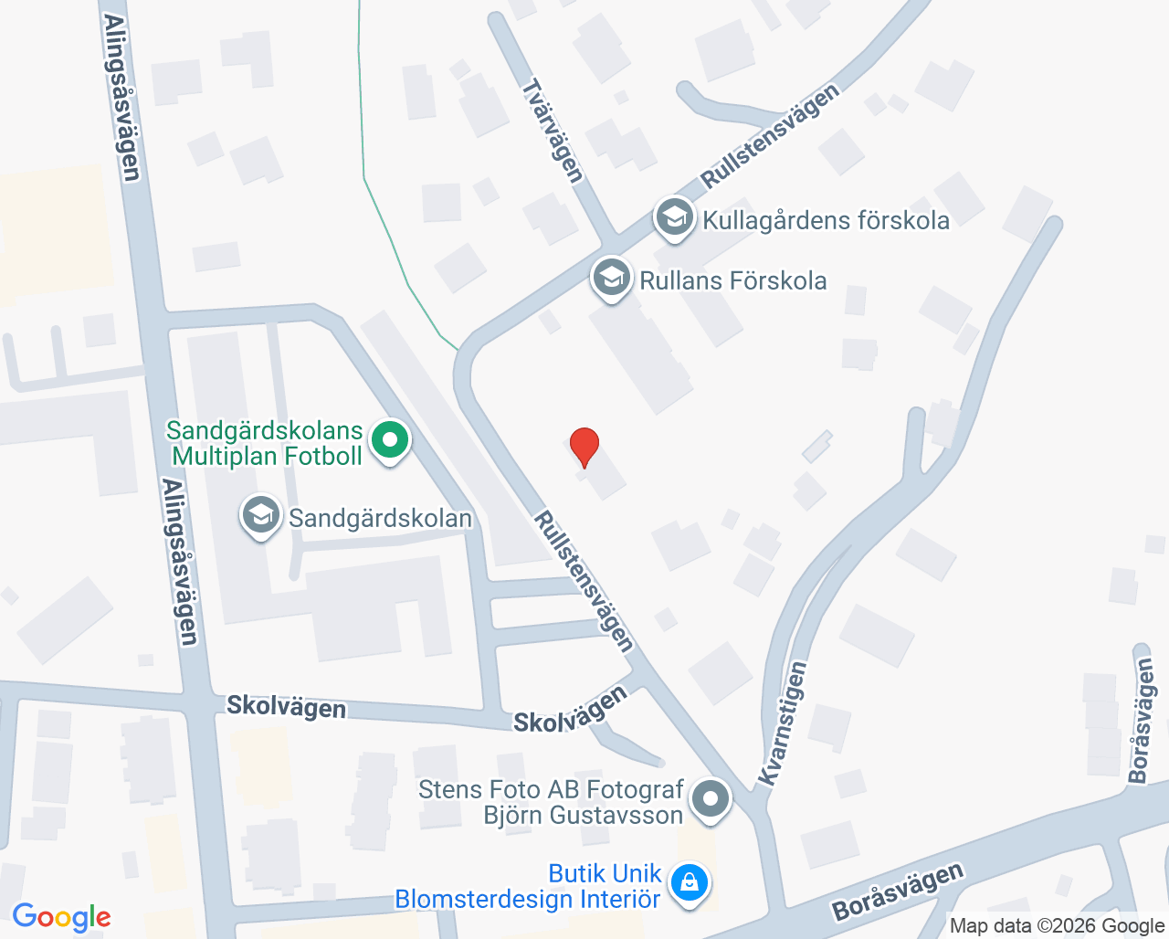 Karta till Folktandvården Sandared