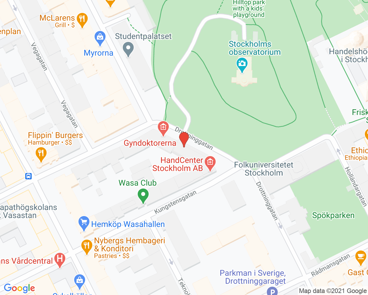 Karta till FotCenter Stockholm