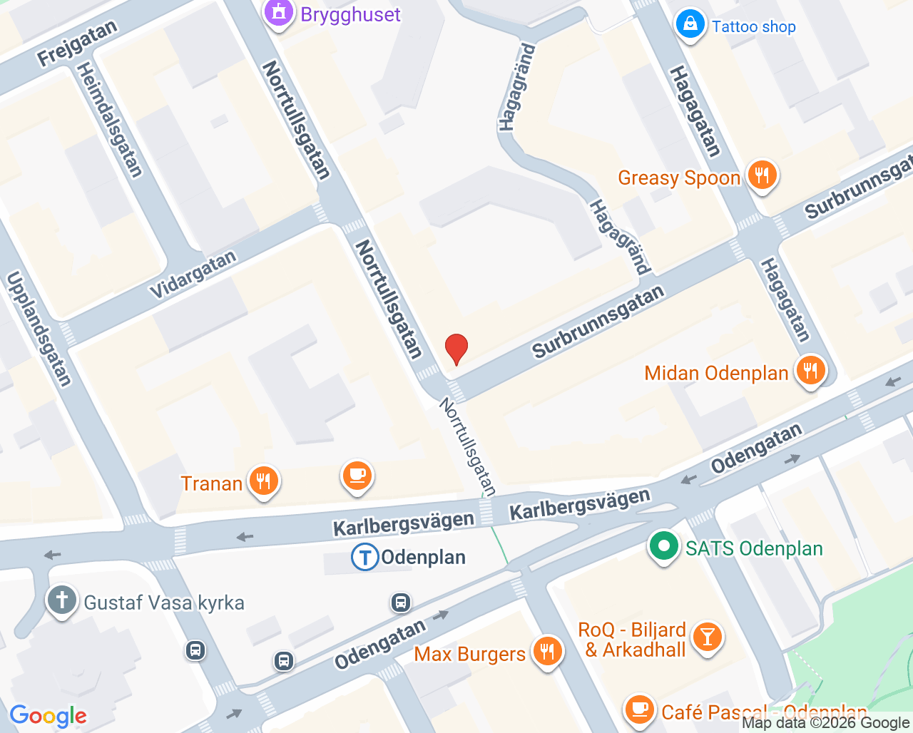 Karta till Surbrunns vårdcentral