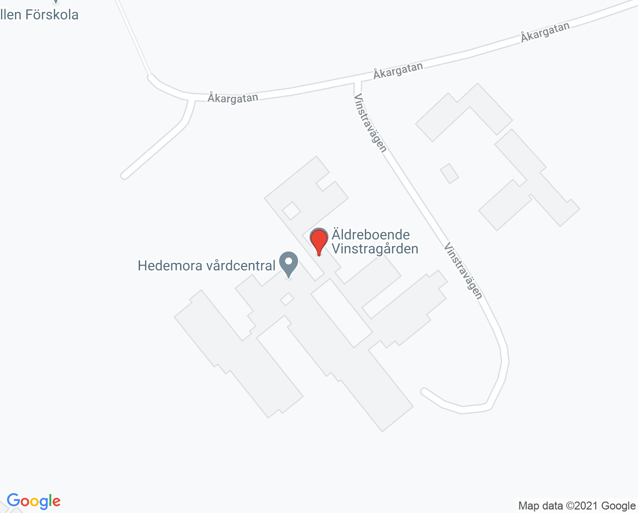 Karta till Barnavårdscentral Hedemora