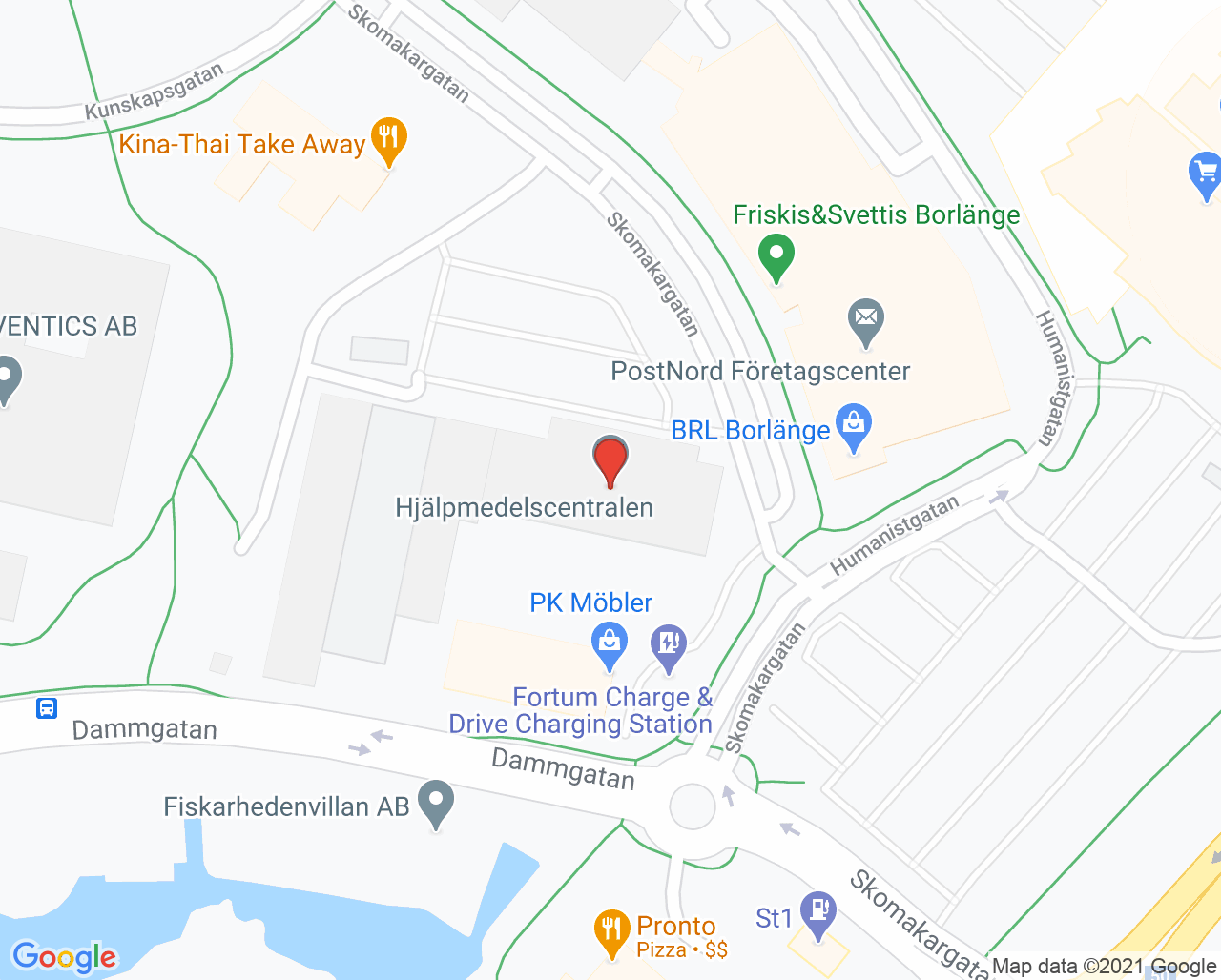 Karta till Syncentral Dalarna