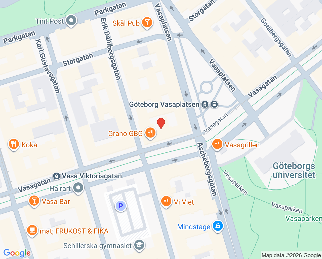 Karta till Actavita Rehabdialog AB, Göteborg