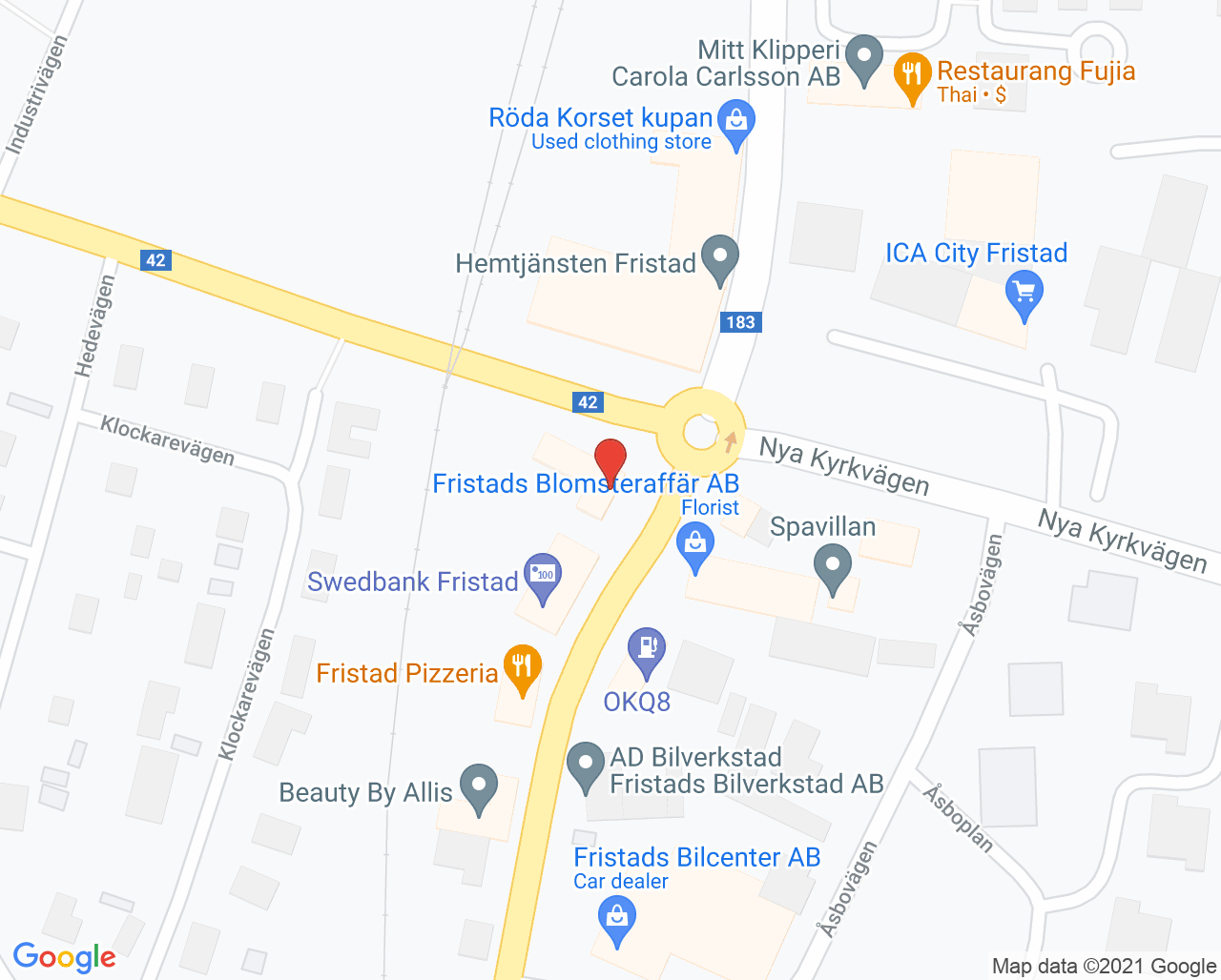 Karta till Bodyset Fysioterapi AB, Borås
