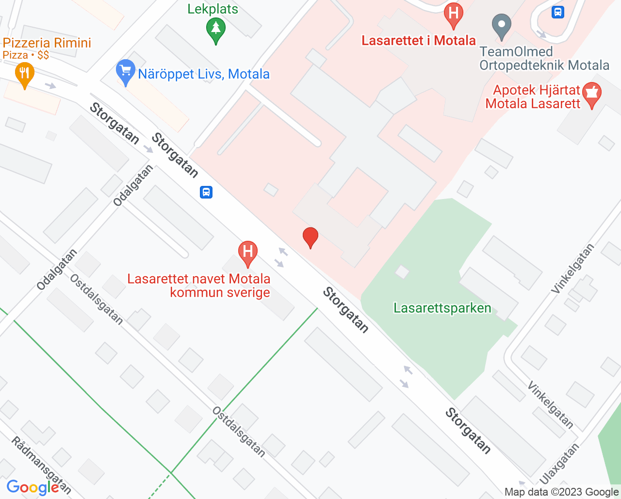 Karta till Mammografi Motala, Mammografi Hälsokontroll