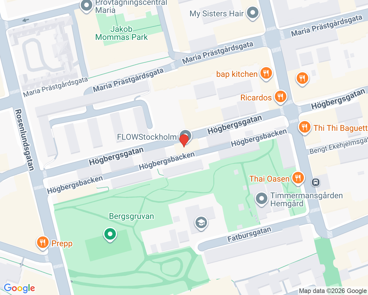 Karta till Tandea Södermalm