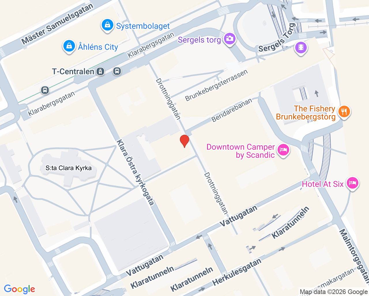 Karta till Nordiska Kliniken