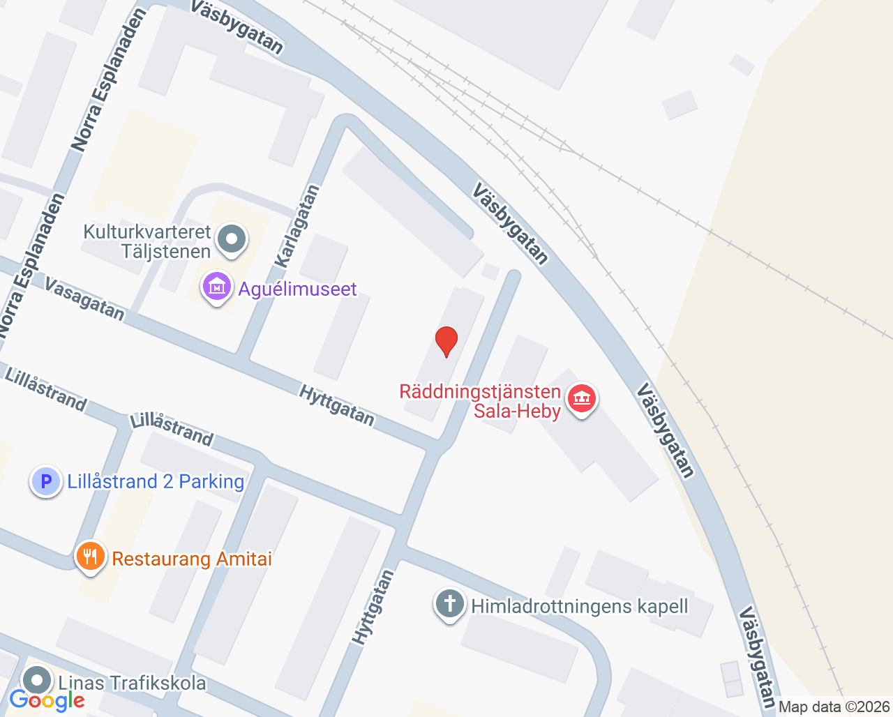 Karta till Fothälsan i Sala