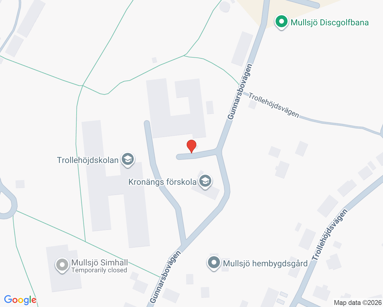 Karta till Bra Liv Mullsjö vårdcentral