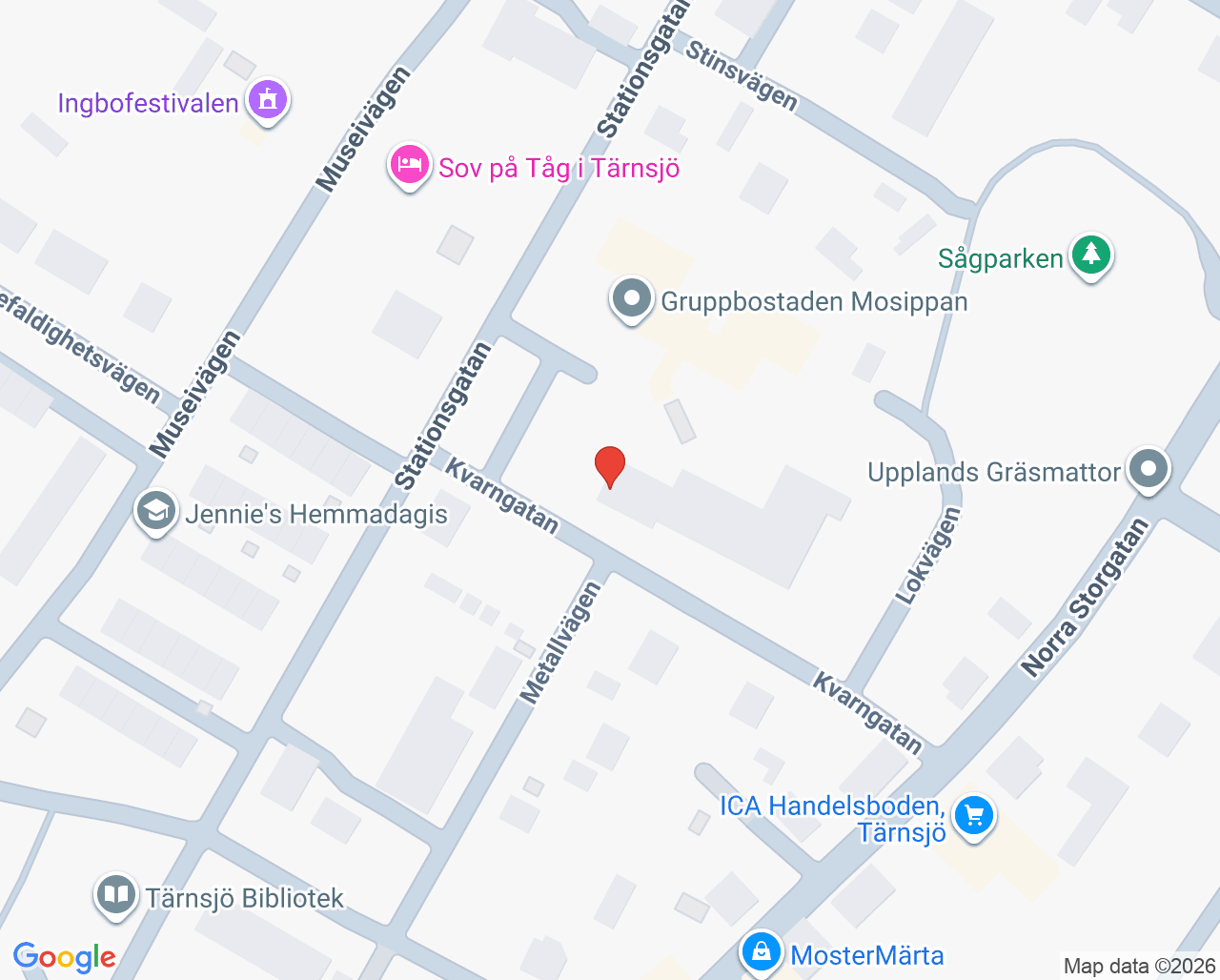 Karta till Barnavårdscentral Tärnsjö, Tärnsjö