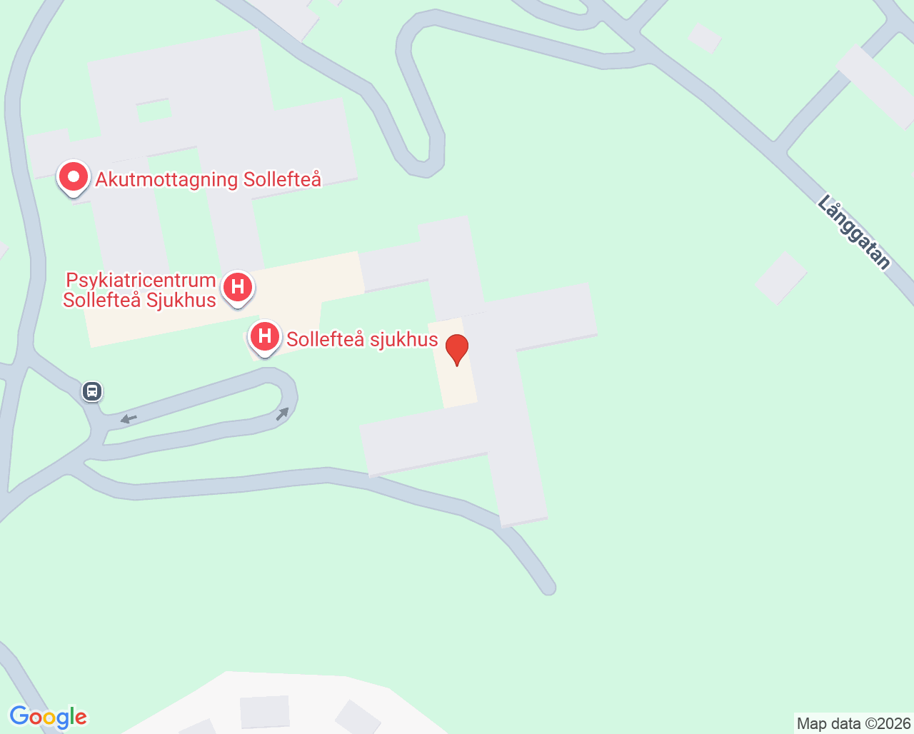 Karta till Gynekologisk mottagning Sollefteå