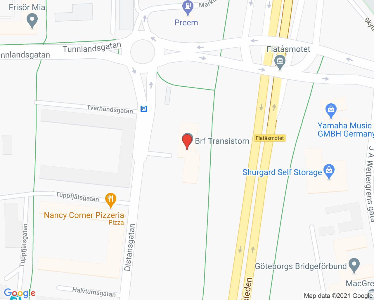 Karta till Tandläkarna Frimannsson, Göteborg