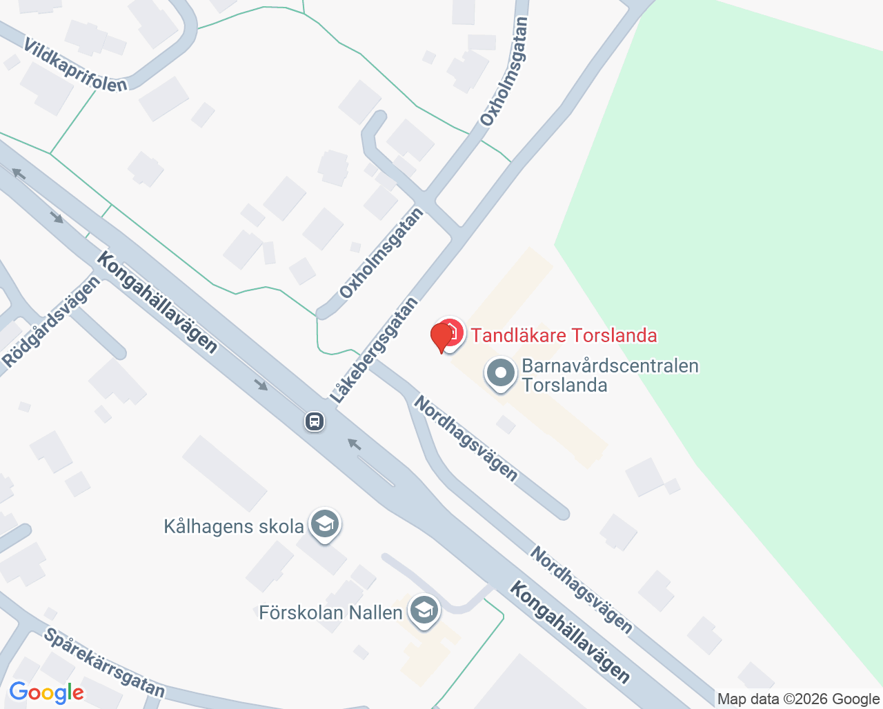 Karta till Torslanda barnmorskemottagning, Torslanda