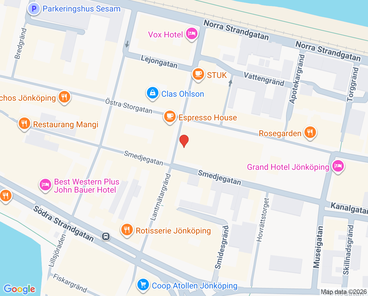 Karta till Synsam Jönköping Öster