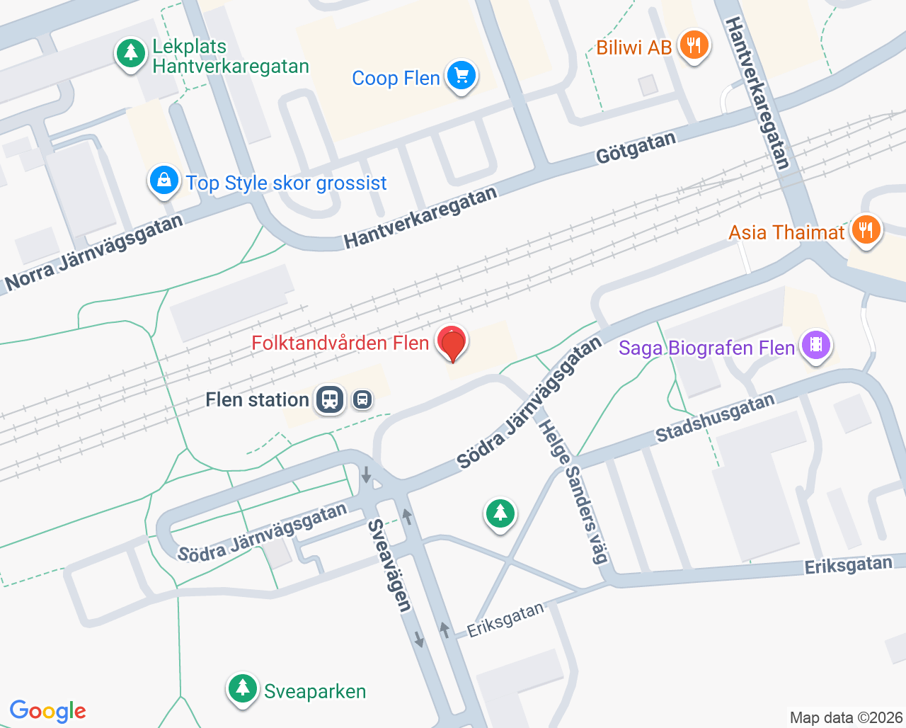 Karta till Folktandvården Flen, Folktandvården Sörmland AB