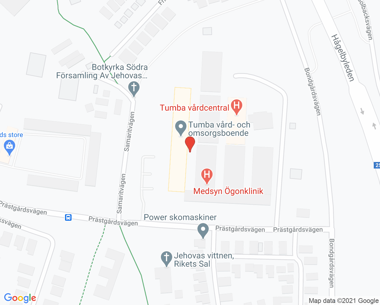 Karta till UroCare Tumba - Henrik Zetterquist, Botkyrka