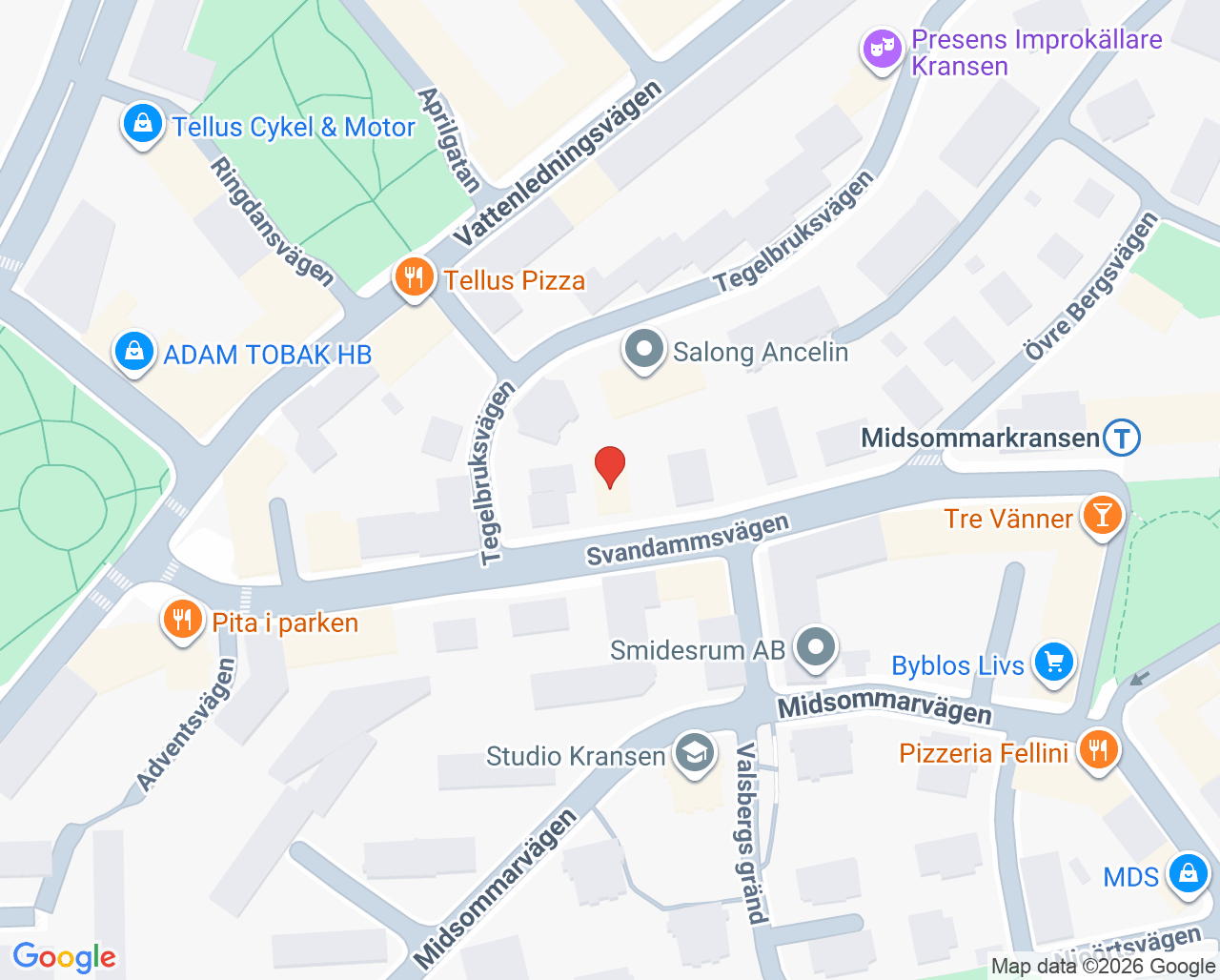 Karta till Akilles Fotvård
