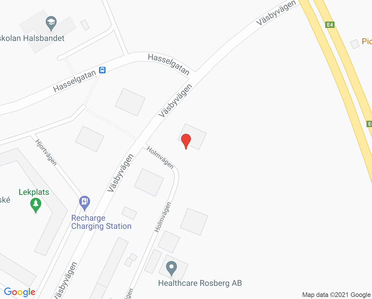 Karta till Tandläkare Lindvall, Upplands Väsby