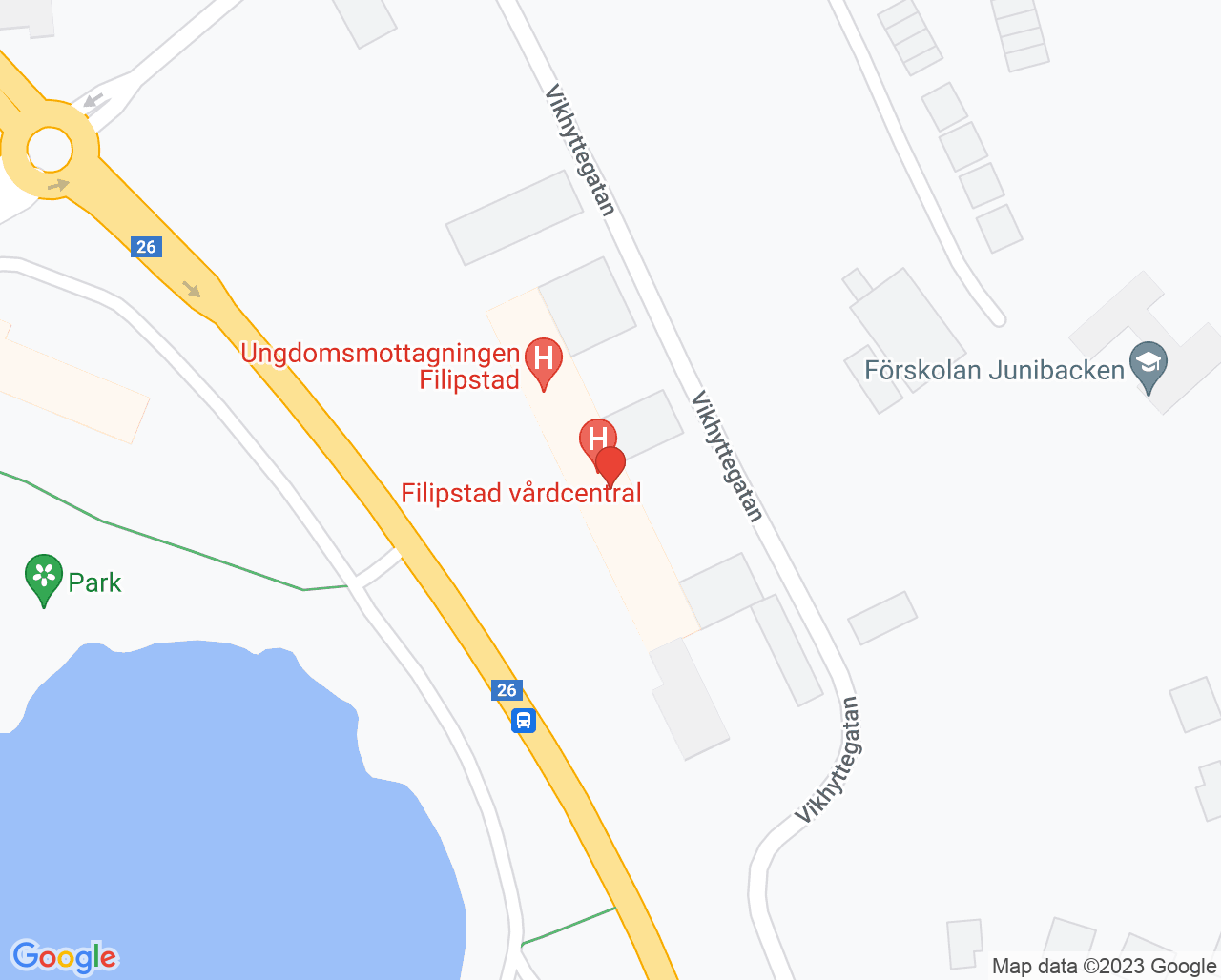 Karta till Provtagning vårdcentralen Filipstad