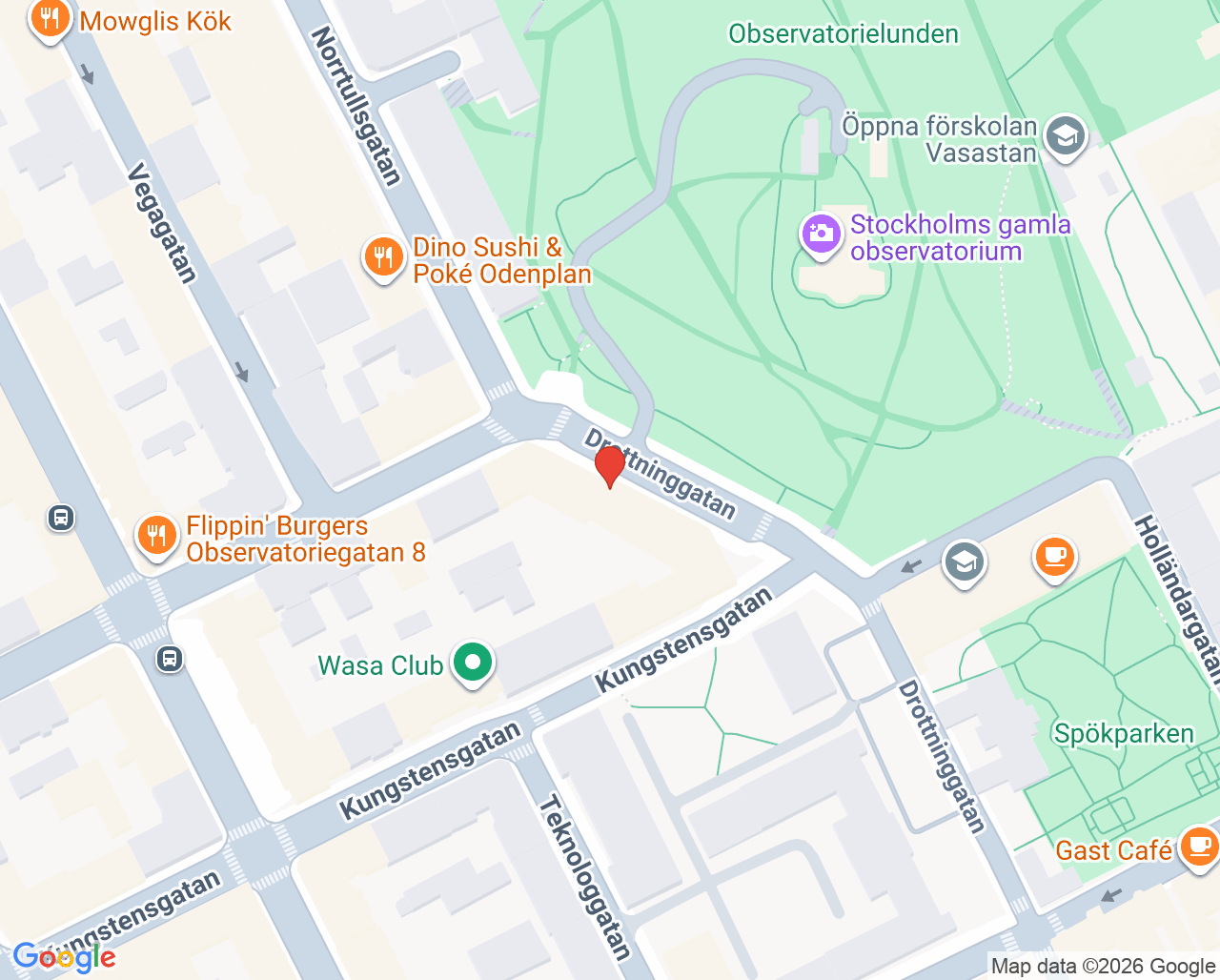 Karta till Capio Urologcentrum Liljeholmen dagkir operationer, Normalm
