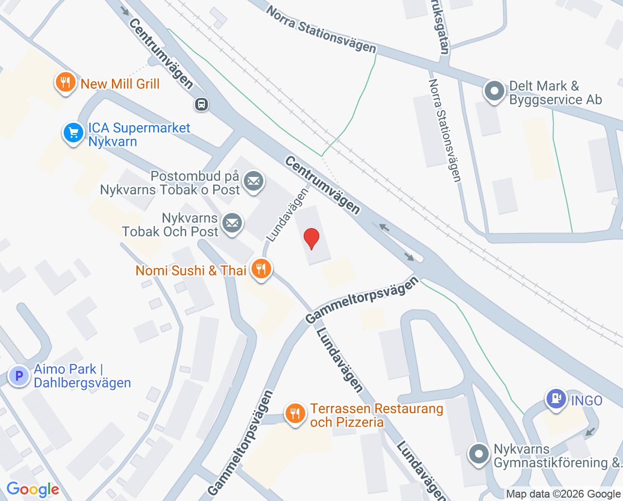 Karta till Nykvarns Tandverk