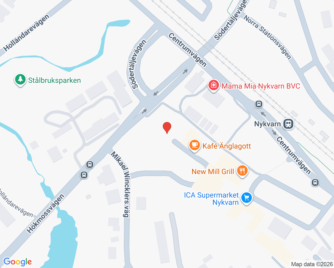 Karta till Distriktstandvården Nykvarn