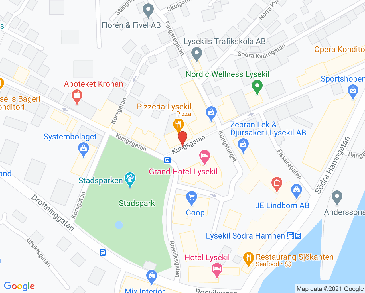 Karta till Folktandvården Lysekil, Lysekil