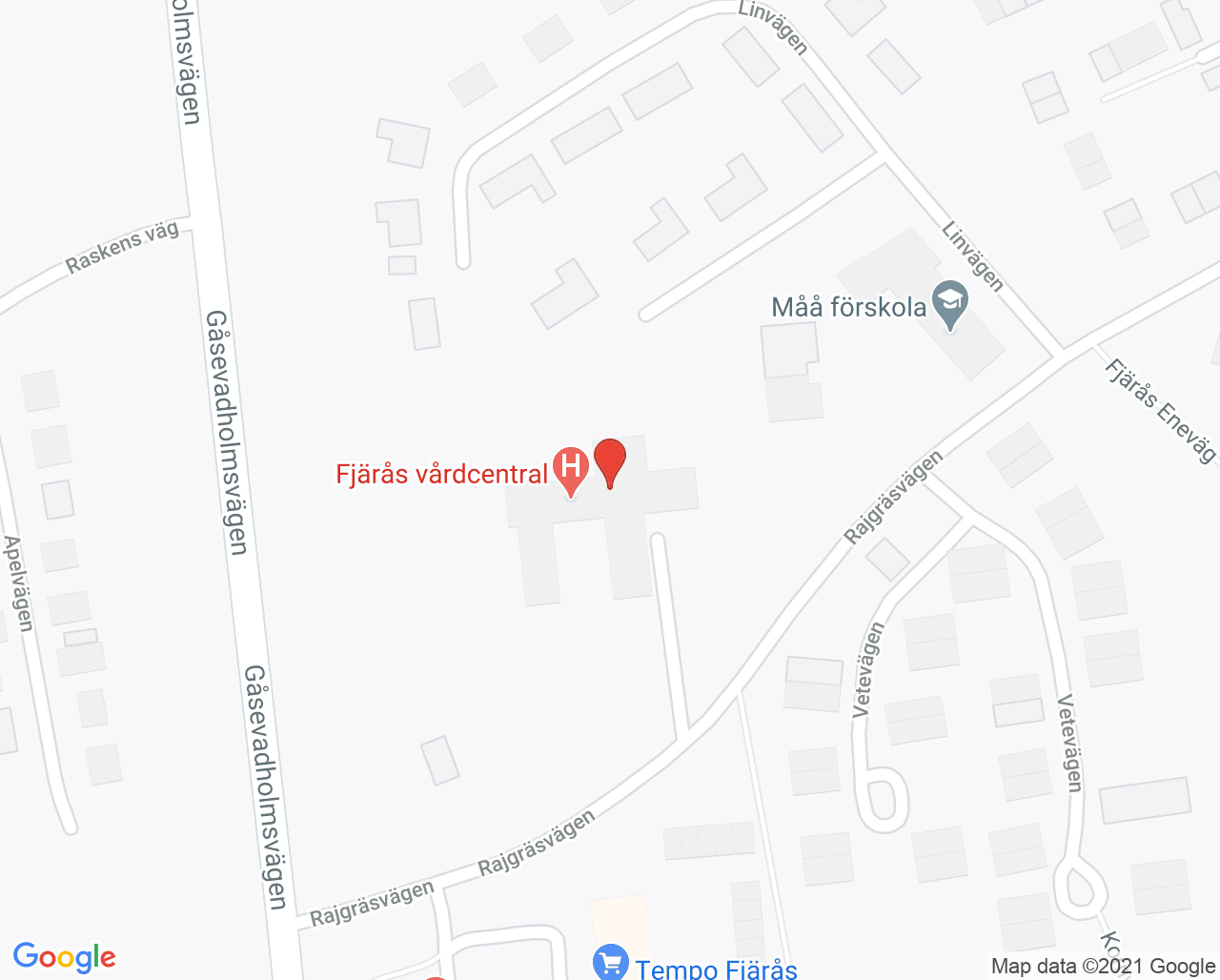 Karta till Folktandvården Fjärås