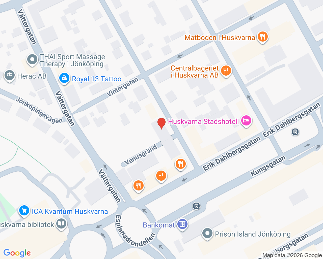 Karta till Tandläkare Magnus Johansson Söderlund, Huskvarna